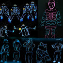 Flexible LED Light EL Wire String Strip Rope Glow Decor Neon Lamp USB Controlle 3M Energy Saving Mask Glasses Glow Line F277, Random Colors Delivery