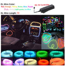 Flexible LED Light EL Wire String Strip Rope Glow Decor Neon Lamp USB Controlle 3M Energy Saving Mask Glasses Glow Line F277, Random Colors Delivery