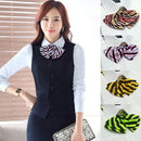 Women Professional Bow Tie Striped Polyester Bow-knot Bow Tie(H13 White Blue)