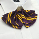 Women Professional Bow Tie Striped Polyester Bow-knot Bow Tie(H17 Yellow Purple)