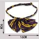 Women Professional Bow Tie Striped Polyester Bow-knot Bow Tie(H18 Red Blue Black)