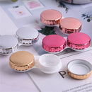 Marbling Plating Color Contact Lens Case Glasses Box(Rose Gold)
