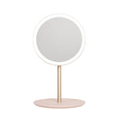 MUID Travel Beauty Makeup Mirror LED Light Fill Light Desktop Makeup Mirror(Smoke Pink)