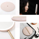 MUID Travel Beauty Makeup Mirror LED Light Fill Light Desktop Makeup Mirror(Smoke Pink)