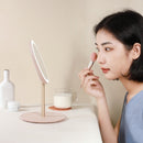 MUID Travel Beauty Makeup Mirror LED Light Fill Light Desktop Makeup Mirror(Milky White)
