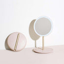 MUID Travel Beauty Makeup Mirror LED Light Fill Light Desktop Makeup Mirror(Milky White)