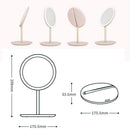 MUID Travel Beauty Makeup Mirror LED Light Fill Light Desktop Makeup Mirror(Milky White)