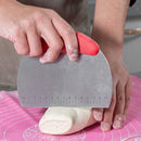 4 PCS Stainless Steel Noodle Cutter Rice Flour Scraper Dough Cutting Knife(Red)