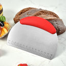 4 PCS Stainless Steel Noodle Cutter Rice Flour Scraper Dough Cutting Knife(Black)