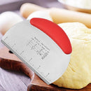 4 PCS Stainless Steel Noodle Cutter Rice Flour Scraper Dough Cutting Knife(Black)