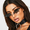 Bat Sunglasses Men and Women Street Fashion Sun Glasses(Gold+Grey)