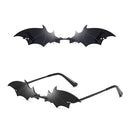 Bat Sunglasses Men and Women Street Fashion Sun Glasses(Black+Grey)