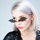 Bat Sunglasses Men and Women Street Fashion Sun Glasses(Black+Grey)