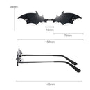 Bat Sunglasses Men and Women Street Fashion Sun Glasses(Gold+Red)