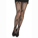 Sexy Fishnet Skull Print Stretch Pantyhose(Black)