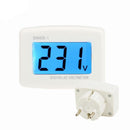 Digital Voltmeter LCD Display LCD Voltmeter Plug-type Electric Meter(EU Plug 220V)