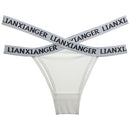 Sporty Style Design Ladies Panties Thongs, Size:One Size(White)
