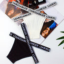 Sporty Style Design Ladies Panties Thongs, Size:One Size(White)