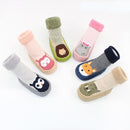 Autumn And Winter Thickened Terry Baby Shoes And Socks Children's Non-slip Soft Bottom Floor Socks, Size:Base Length 14 CM(Navy Fox)
