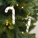 10 Packs Christmas Ornament Christmas Tree Pendant J-shaped Cane(Red)