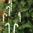 10 Packs Christmas Ornament Christmas Tree Pendant J-shaped Cane(Red)