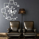 Wall Clocks Mirror 3D Stereo Acrylic Living Room Bedroom Decoration Wall Clock Fashion DIY Creative Wall Clock(Silver)