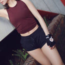 Sexy Backless Running Vest Sleeveless Yoga Gym Sports Quick Dry Breathable T-Shirt, Size:S(Wine Red)