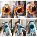 Hand-knitted Wool Camera Lens Animal Decoration Ring Baby Photo Guide Props(Blue Octopus)