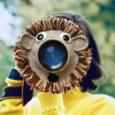 Hand-knitted Wool Camera Lens Animal Decoration Ring Baby Photo Guide Props(Khaki Lion)