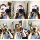 Hand-knitted Wool Camera Lens Animal Decoration Ring Baby Photo Guide Props(Khaki Lion)