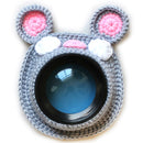 Hand-knitted Wool Camera Lens Animal Decoration Ring Baby Photo Guide Props(Mouse)