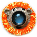 Hand-knitted Wool Camera Lens Animal Decoration Ring Baby Photo Guide Props(Orange Lion)