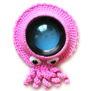 Hand-knitted Wool Camera Lens Animal Decoration Ring Baby Photo Guide Props(Pink Octopus)