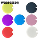 5 PCS Creative Cup Lids Food-grade Silicone Cup Cover Heat-resistant Safe Healthy Silicone Lid with Gap(White)
