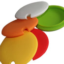 5 PCS Creative Cup Lids Food-grade Silicone Cup Cover Heat-resistant Safe Healthy Silicone Lid with Gap(Pink)