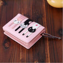 Cartoon Cat Cute Lady Wallet Card Pocket Coin Purse(Royal Blue)