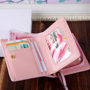 Cartoon Cat Cute Lady Wallet Card Pocket Coin Purse(Royal Blue)