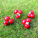 12 PCS / Set Mini Mushroom Shape Christmas Plant Flower Pot Holiday House Party Decorations(Red)