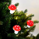 12 PCS / Set Mini Mushroom Shape Christmas Plant Flower Pot Holiday House Party Decorations(Red)