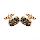 High-end men shirts Cufflinks collocation accessoriesgifts classic Mens Fashion Design carving(Gold)