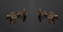 High-end men shirts Cufflinks collocation accessoriesgifts classic Mens Fashion Design carving(Gold)