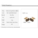 High-end men shirts Cufflinks collocation accessoriesgifts classic Mens Fashion Design carving(Gold)