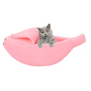 Creative Kennel Banana Shape Cat Litter Winter Warm Pet Nest, Size:S(Pink)
