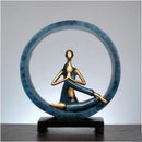 Modern Abstract Art Resin Yoga Pose Statue Yoga Studio Decorations(Pray)