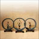 Modern Abstract Art Resin Yoga Pose Statue Yoga Studio Decorations(Pray)