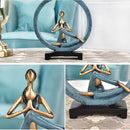 Modern Abstract Art Resin Yoga Pose Statue Yoga Studio Decorations(Pray)