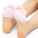 Women Invisible Non-slip Toe Socks Five Finger Socks(Light Pink Full Toe)