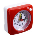 Travel Small Alarm Clock Bedside Mute Alarm Clock with Light & Snooze Function(Red)