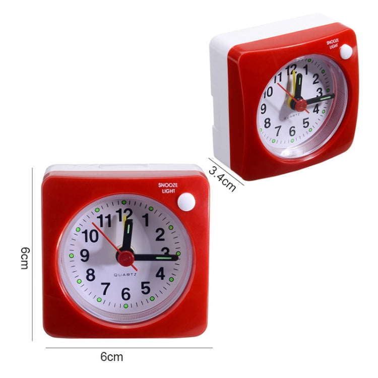 Travel Small Alarm Clock Bedside Mute Alarm Clock with Light & Snooze Function(Blue)