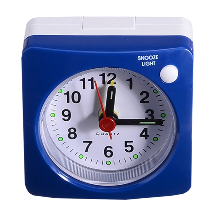 Travel Small Alarm Clock Bedside Mute Alarm Clock with Light & Snooze Function(Blue)